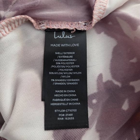 Lulus Farasha Mauve Burnout Butterfly Print Long Sleeve Top Small NWT - Picture 5 of 5